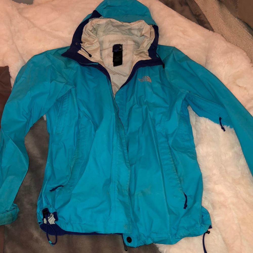 Blue Northface Rain Coat